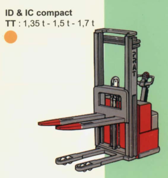 法國派特叉車(PRAT)1.35/1.5/1.7噸步行式全自動電動堆高機 ID&IC compact