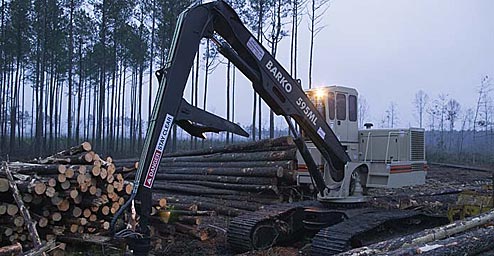  美國(guó)巴殼叉車(Barko)595ML Crawler系列木材抓舉專用搬運(yùn)叉車 595ML Crawler