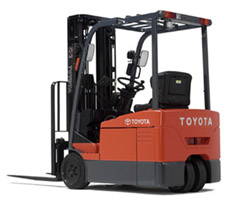 美國豐田叉車(TOYOTA)4000磅三輪電動(dòng)平衡重叉車 7FBEU20