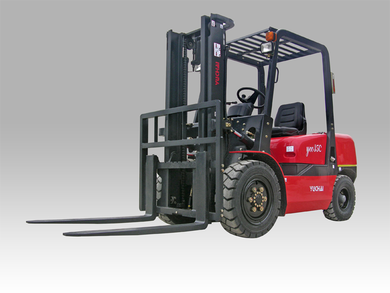 桂林玉柴叉車(chē)(YUCHAI)3.5噸內(nèi)燃柴油平衡重叉車(chē) YCC35C