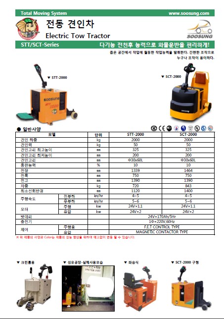 SOOSUNG（通稱(chēng)帥成﹑水星﹑首星），立式電動(dòng)牽引車(chē) SCT-2000