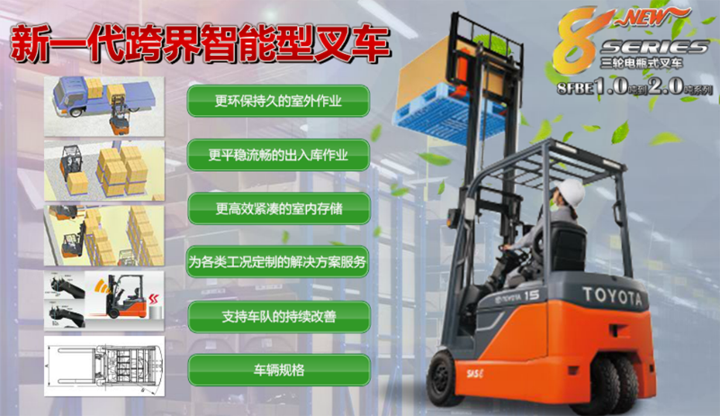 恒華：豐田電動(dòng)三輪平衡重叉車 8FBE10-20